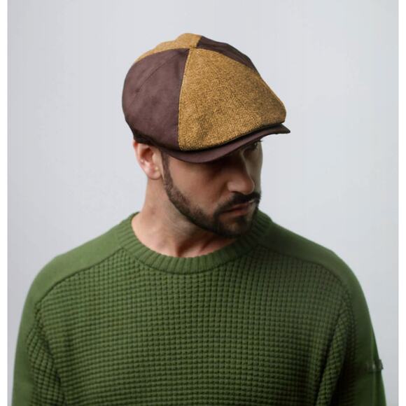 Aurega Taranto C. Shetland Ivy Flat Cap Hat 57 CM Unisex 7 1/8 Brown Wool main image 9